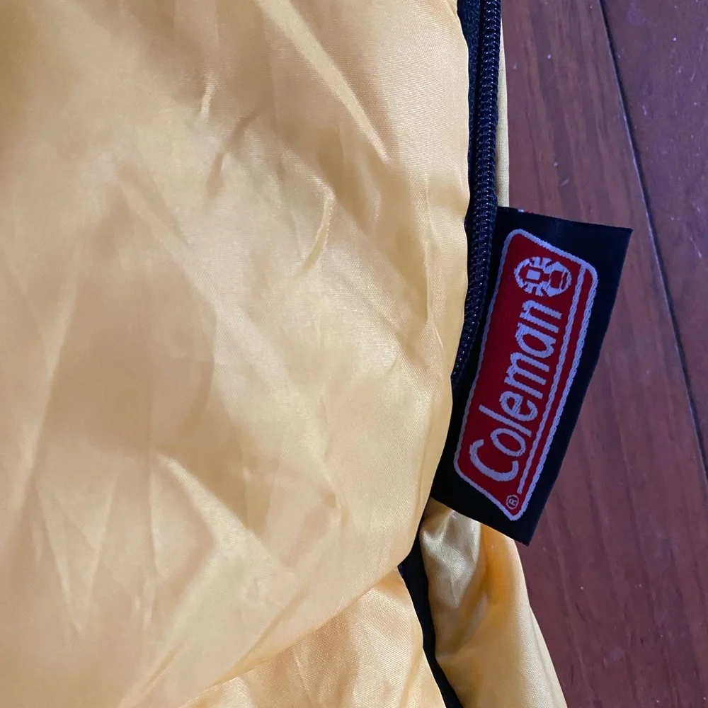 Vintage‎ Coleman yellow sleeping bag 33x70” PERFECT CONDITION